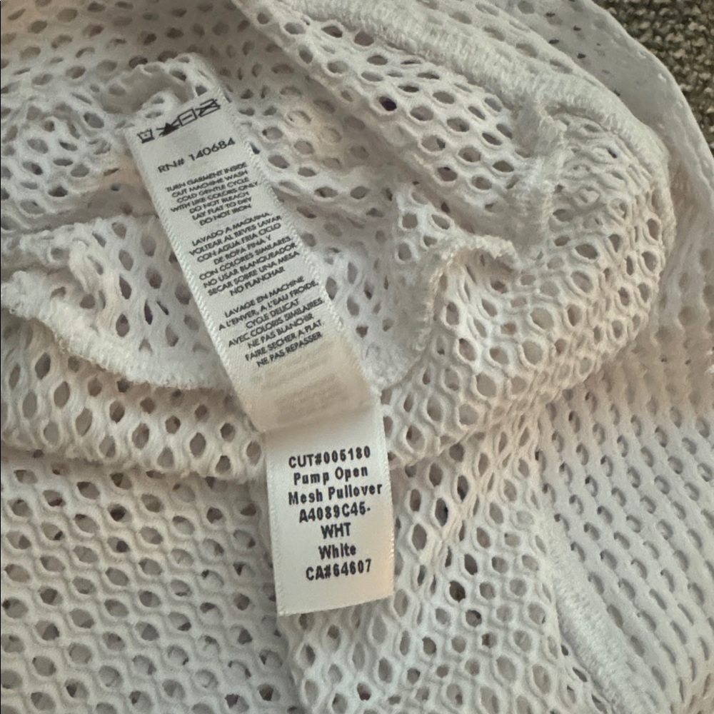 Koral Pump Open Mesh Pullover White Size Small Yoga Pilates Activewear USA - Picture 4 of 12